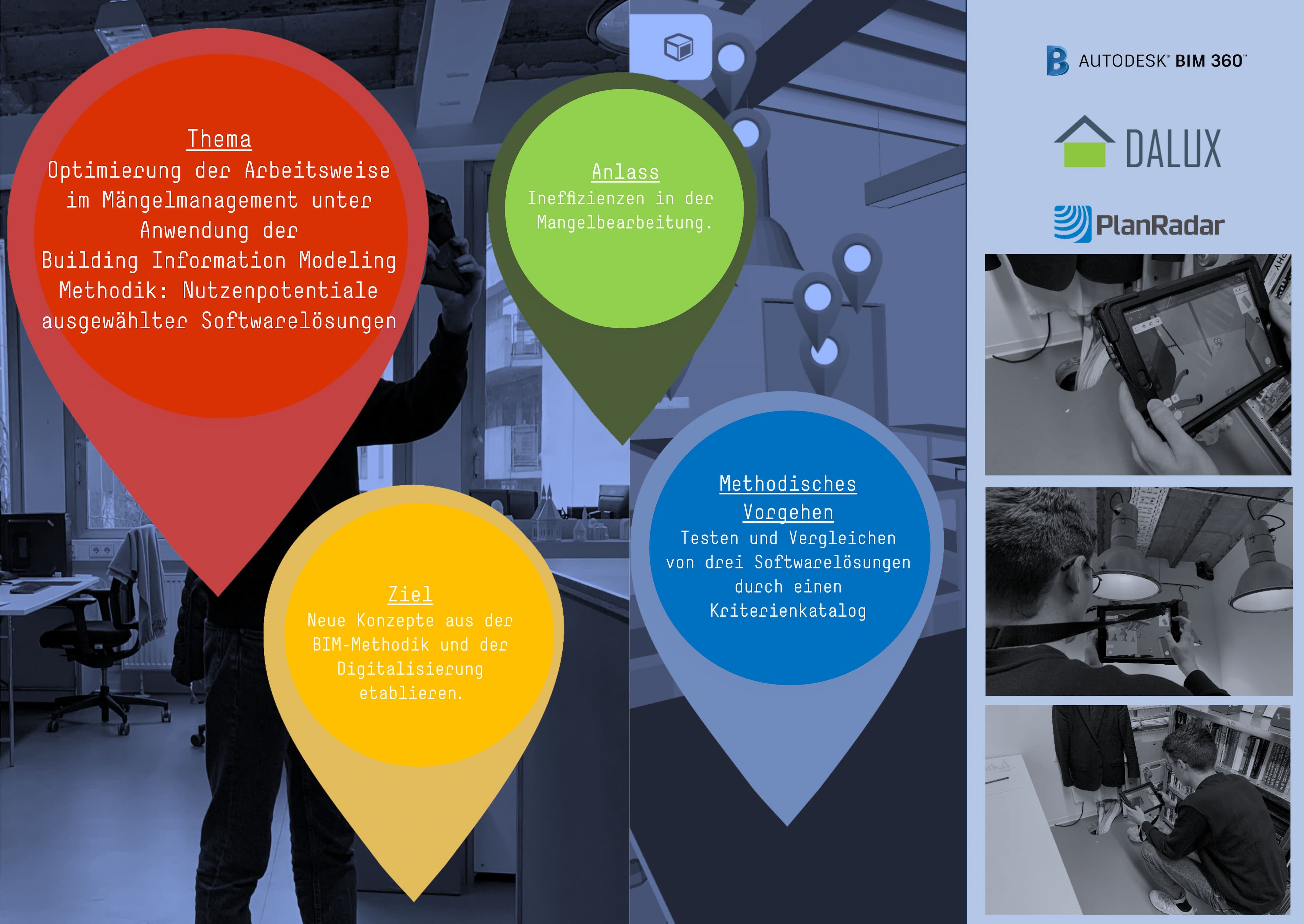 Cover Image of project: Optimierung der Arbeitsweise im Mängelmanagement unter Anwendung der Building Information Modeling Methodik: Nutzenpotentiale ausgewählter Softwarelösungen