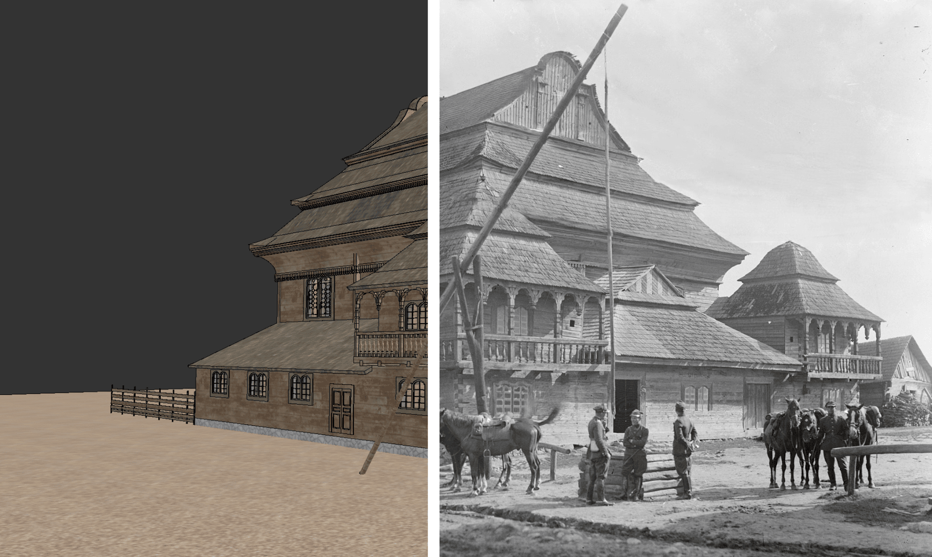 Picture of Img 1. Comparison - old picture and reconstruction